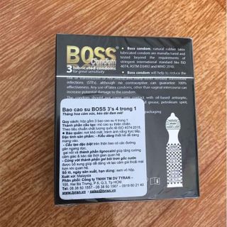 Bao Cao Su Gân Gai Giá Sỉ, Bcs Kéo Dài Thời Gian Boss 4 In 1, Chống Xuất Tinh Sớm, Nhiều Gel Bôi Trơn (Hộp 3C)