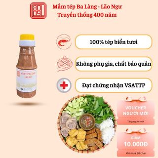 100gr mắm tép Ba Làng Thanh Hóa Lão Ngư loại đặc biệt. Mắm rất thơm, màu đỏ nâu tự nhiên, giá rẻ.