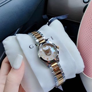 ĐỒNG HỒ NỮ CAO CẤP MỚI NHẤT GU CII MẶT MÈO XINH XẮN DÂY THÉP