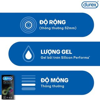 Combo Bcs Durex Pleasuremax – Bcs Gân Gai Hạt, Durex Invisible – Bcs Siêu Mỏng & Performa – Kéo Dài Thời Gian, Chống Xuất Tinh Sớm(hộp 12c)