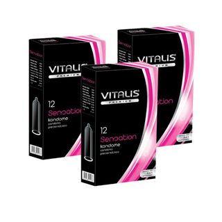 [Giá Sỉ Tận Xưởng] Bao Cao Su Siêu Mỏng, Bcs Vitalis Sensation Hồng, Bcs Kéo Dài Thời Gian, Nhiều Gel Bôi Trơn, Nhập Khẩu Đức (Hộp 12C)