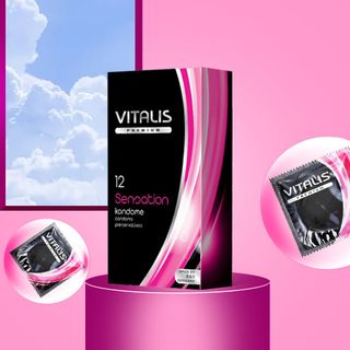 [Giá Sỉ Tận Xưởng] Bao Cao Su Siêu Mỏng, Bcs Vitalis Sensation Hồng, Bcs Kéo Dài Thời Gian, Nhiều Gel Bôi Trơn, Nhập Khẩu Đức (Hộp 12C)