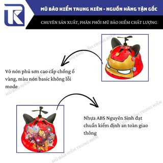 Mũ bảo hiểm trẻ em vành tròn hình siêu nhân BAT MAN Xám chính hãng Lota Helmet BH 12 tháng