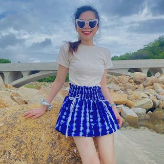 Chân Váy Bí Nơ Nữ Lưng Thun Nhún Đi Chơi - Kiểu Dáng Năng Động, Xinh Xắn - Dress, Women