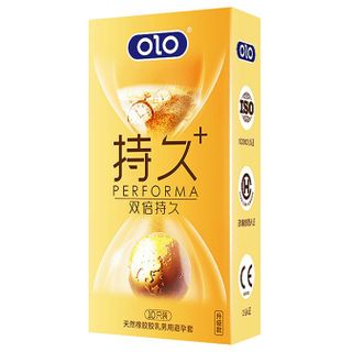 Bao Cao Su Olo Performa 001 Đồng Hồ Cát Xanh + Vàng, Bao Cao Su Gân Gai, Siêu Mỏng, Kéo Dài Thời Gian (Hộp 10C)