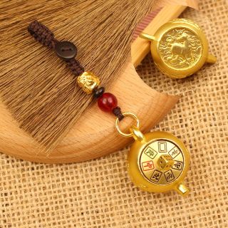 Móc Khoá Ấm Trà phong thuỷ Xoay Xí ngầu 12con Giáp