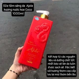 ( Vuông Đỏ )Sữa tắm Ajola hương nước hoa -1000ml