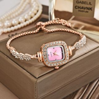 Đồng hồ nữ đính đá mặt vuông dây rút phong câch sang trọng thời thượng ( Hàng Giá Tận Xưởng )