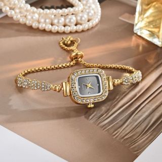 Đồng hồ nữ đính đá mặt vuông dây rút phong câch sang trọng thời thượng ( Hàng Giá Tận Xưởng )