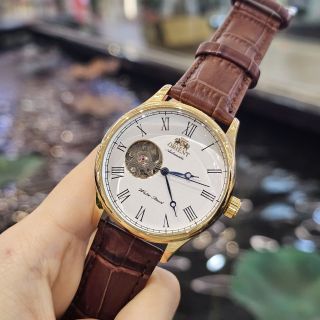 Đồng hồ Orient cơ dây da lộ tim giá sỉ