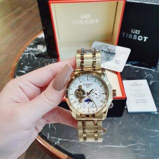 ĐỒNG HỒ NAM TRUNG CẤP HOT TREND TISỌT DÂY THÉP MÁY CƠ LỘ ĐÁY MÁY