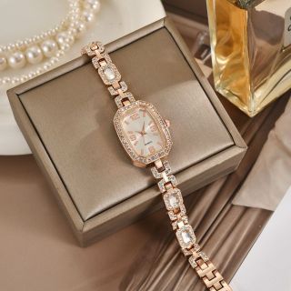 Đồng hồ nữ Đính đá mặt vuông phong cách Hàn Quốc Snag trọng, nữ tính ( Hàng Giá Tận Xưởng )