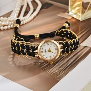 Đồng hồ vòng tay xuyên dây mặt xà cừ tròn cài rút phong cách bụi bẩm, sang trọng ( Hàng Giá Tận Xưởng )