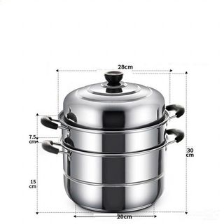 NỒI HẤP 3 TẦNG INOX 28CM