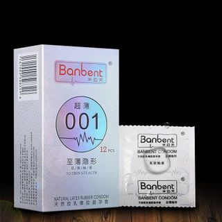 Bao Cao Su BANBENT 001, Bcs Siêu Mỏng Giá Sỉ, Kéo Dài Thời Gian, Chống Xuất Tinh Sớm, Nhiều Gel Bôi Trơn, Hương Thơm Lôi Cuốn