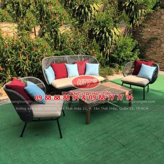 Sofa cao cấp dây dù sofa nhựa giả Mây ngoài trời giá xưởng sản xuất