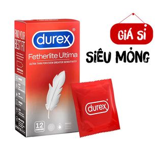 Bao Cao Su Siêu Mỏng, Bcs Durex Fetherlite Ultima Giá Sỉ, Kéo Dài Thời Gian, Chống Xuất Tinh Sớm (Hộp 12C)