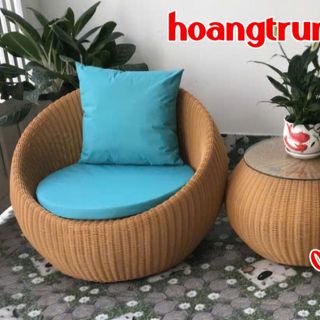 Bàn ghế cafe cao cấp Nhựa Giả Mây ngoài trời sofa mây nhựa