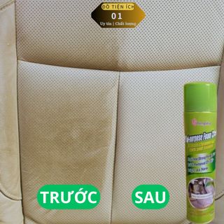 Chai xịt Vệ Sinh Nội Thất Ô Tô Đa Năng Hengsituo 650ml làm sạch ghế da, đồ da đồ nhựa an toàn bảo vệ nội thất Ô Tô