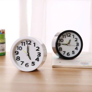 ĐỒNG HỒ BÁO THỨC HÌNH TRÒN ĐEN, TRẮNG