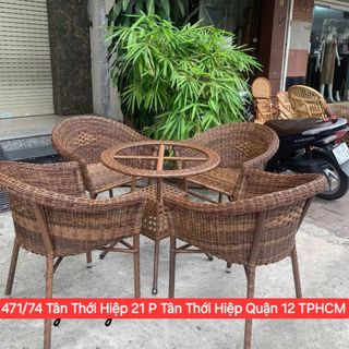Ghế mây nhựa dây tròn ghế thúng bành Nhựa Giả Mây sợi tròn