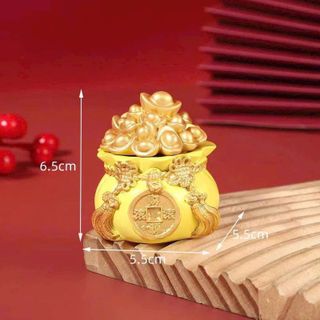 HỦ ĐỰNG MUỐI GẠO TÀI LỘC MÀU VÀNG