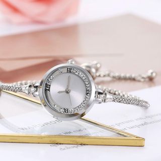 Đồng hồ nữ pha lê mặt tròn dây mì đính đá cài rút với phong cách mềm mại, sang trọng ( Hàng Giá Tận Xưởng )