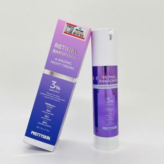 Kem dưỡng tái tạo, phục hồi PrettySkin Retinal Bakuchiol A-Mazing NightCream