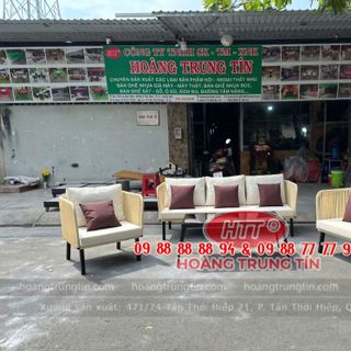 Sofa mây nhựa ngoài trời Resort giá rẻ