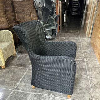 Ghế cafe nhựa giả Mây cao cấp ghế thúng bành màu đen