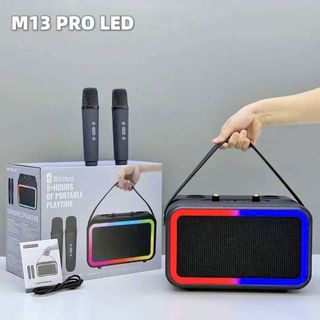 LOA BLUETOOTH KÈM 2 MICRO M13 PRO LED