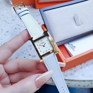 ĐỒNG HỒ NỮ CAO CẤP MỚI NHẤT HEMES DÂY DA MẶT SỐ NIỀNG VÀNG TRƠN