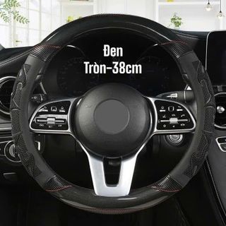 Bọc Vô Lăng Ô Tô Da Carbon 3D Nổi Vân Móng Rồng Cao Cấp 38cm - L26