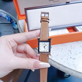 ĐỒNG HỒ NỮ CAO CẤP MỚI NHẤT HEMES DÂY DA MẶT SỐ NIỀNG BẠC TRƠN