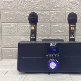 Loa karaoke bluetooth SDRD SD-309 - Tặng kèm 2 micro không dây có màn hình LCD