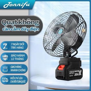 Quạt tích điện pin 20v 8 inch, chất liệu thép sơn tĩnh điện, bảo hành 12 tháng