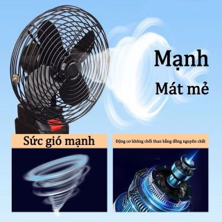 Quạt tích điện pin  20v 8 inch, chất liệu thép sơn tĩnh điện, bảo hành 12 tháng