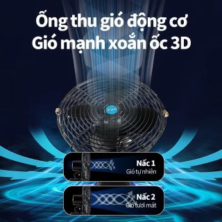 Quạt tích điện pin  20v 8 inch, chất liệu thép sơn tĩnh điện, bảo hành 12 tháng