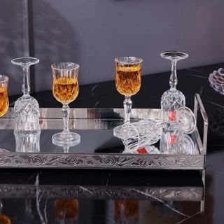 BỘ 6 LY THỦY TINH CHÂN TRÒN 215ML SANG TRỌNG