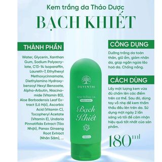 KEM TRẮNG DA THẢO DƯỢC BẠCH KHIẾT - 180GR