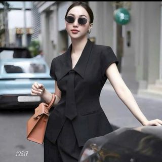 Set công sở áo gile, quần âu dáng suông, chất liệu cotton lạnh mềm mại, thiết kế cao cấp, bộ công sở- HN78