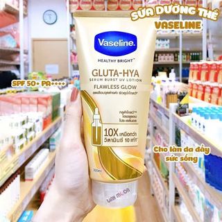 Sữa Dưỡng Thể Vaseline Healthy Bright Gluta HYA Serum 10X 300ml( Nội địa Thái )