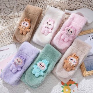 Khăn quàng cổ cho bé, khăn choàng cổ gắn họa tiết labubu