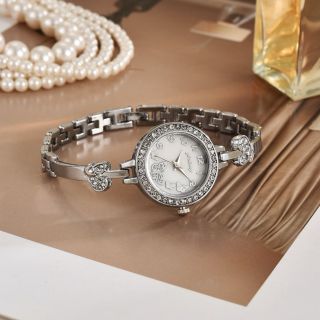 Đồng hồ nữ bướm bảng dây xếp cài bấm mặt tròn xà cừ hiện đại ( Hàng Giá Tận Xưởng )