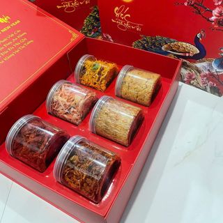 Set quà tết lục vị khô hộp (1KG) QT001