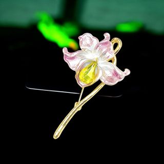 Ghim Cài Áo Hình Hoa lily Chống Phong Cách retro dành cho nam nữ 6.5cm
