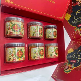 Set quà tết lục vị khô hộp (1KG) QT001