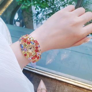 ĐỒNG HỒ NỮ CHÍNH HÃNG MỚI NHẤT FUNMEI FGRAF  FULL NGỌC 7 MÀU ĐI KÈM TEM KÍCH HOẠT ĐIỆN TỬ