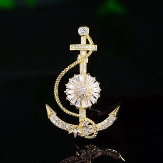 Ghim Trâm cài áo hình mỏ neo thời trang cao cấp dành cho nam nữ 4cm