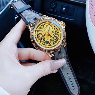 XẢ KHO ĐỒNG HỒ NAM TRUNG CẤP HOT TREND ROGERR DÂY CAO SU BỌC DA MẶT GIẢ CƠ